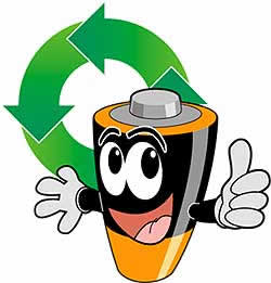 A reciclagem é a solução para pilhas usadas